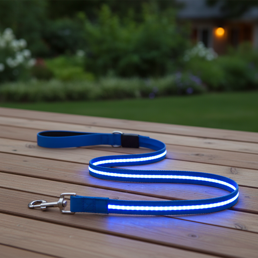 Correa de Alta Visibilidad Nocturna — Seguridad LED para Paseos con tu Mascota