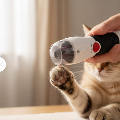 Lima Eléctrica 360° para Uñas de Mascotas – Corte Seguro, Preciso y sin Estrés